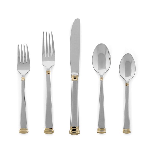 Lenox Golden Holiday Flatware Set online 20pc Holly Stainless Gold Accent Christmas